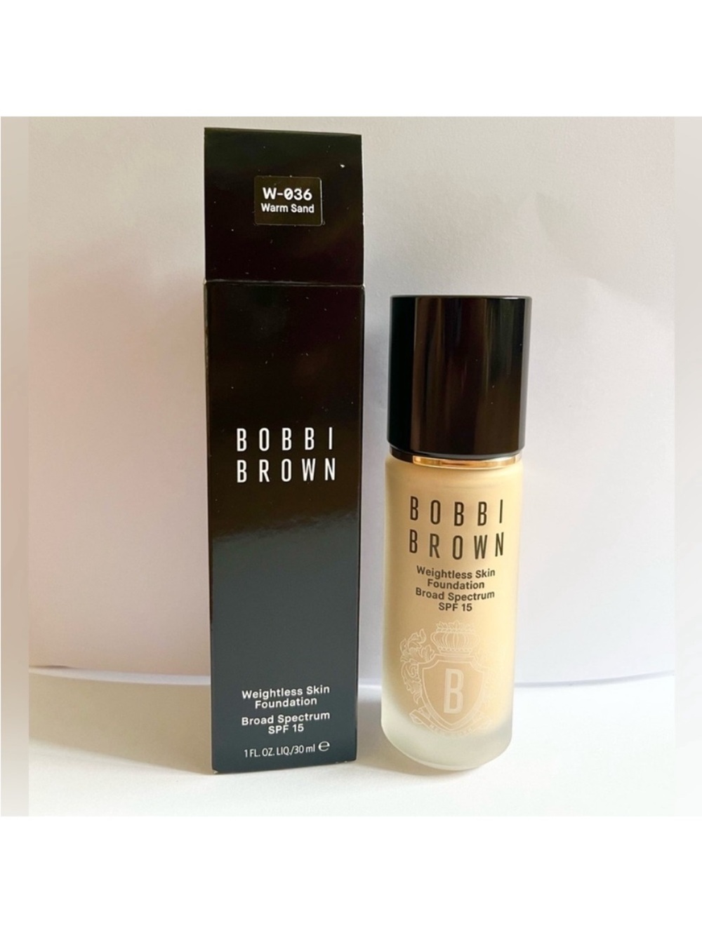 BOBBI BROWN SKIN LONG
WEAR WEIGHTLESS
FOUNDATION # W-036Warm Sand